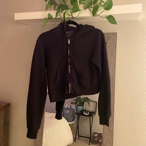 Brandy melville black zip up hoodie